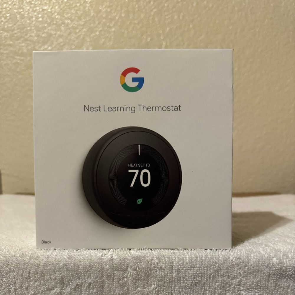 Google - Nest Learning Smart Wifi Thermostat - Black